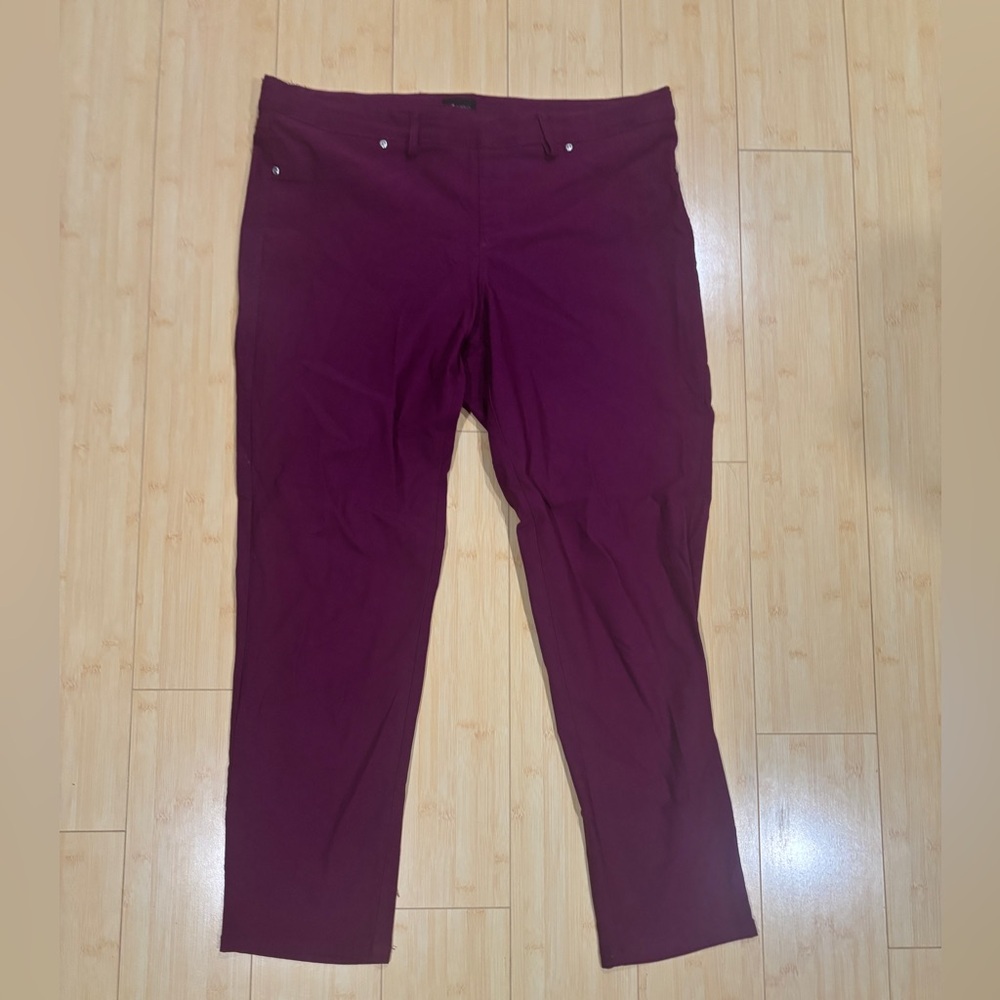 Simply Emma Deep Purple Pull On Pants